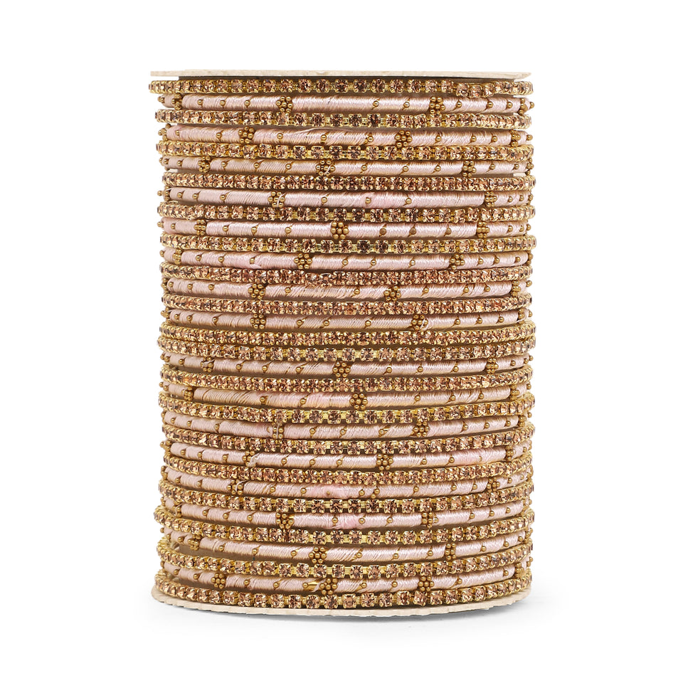 Elegant Colored Thread Bangle Set