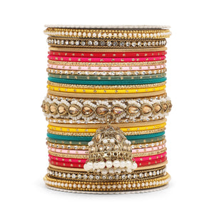 Multi Jhumki Style Bangle set for two hands by Leshya