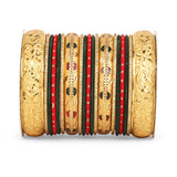 Set of 19 Gold Guarantee bangle set by Leshya