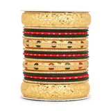 Set of 19 Gold Guarantee bangle set by Leshya