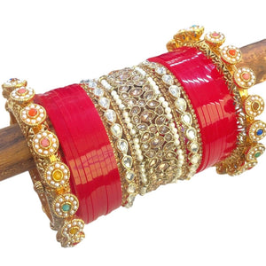 Bridal Chura with Pacheli Rajwada Kada