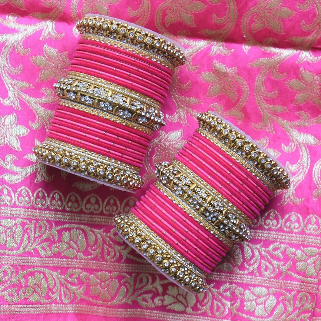 Set of 2 Bridal Matte Textured Bangle Set