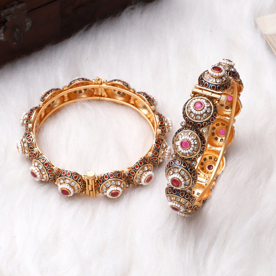 Fancy Meenakari Bracelet for Dailywear by Leshya