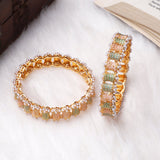 Dailywear Set of 2 Pastel Meenakari Bracelets by Leshya