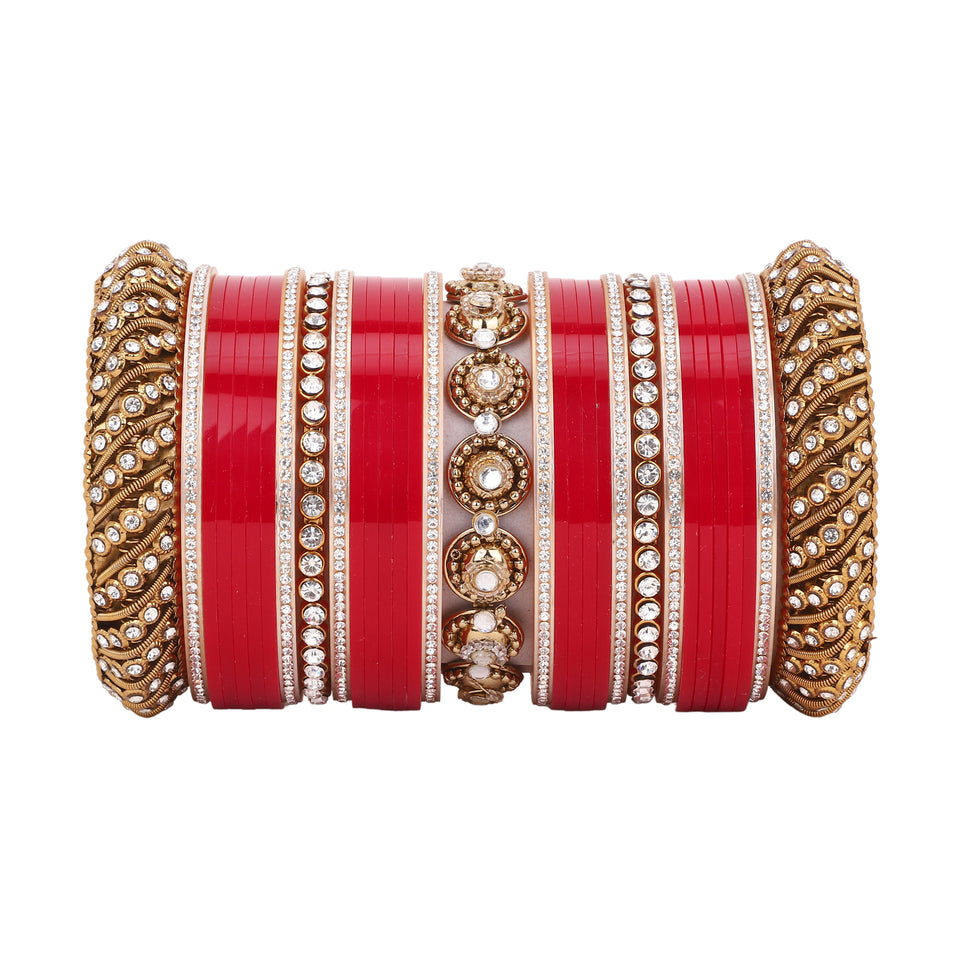 Traditional Bridal Chura with Pacheli Kada by Leshya (plus size)