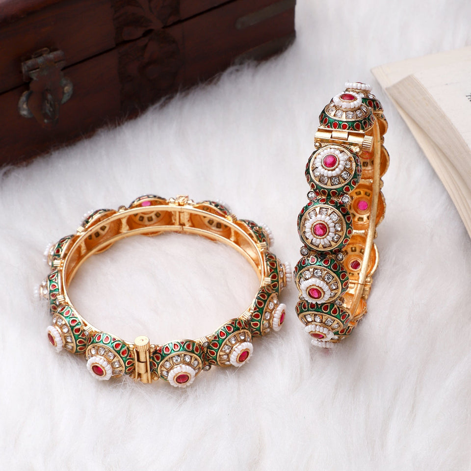 Fancy Meenakari Bracelet for Dailywear by Leshya