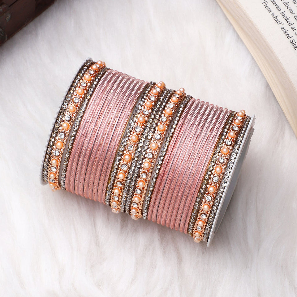 Beautiful Rose Gold Bangle set by Leshya