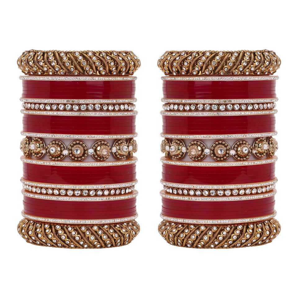 Traditional Bridal Chura with Pacheli Kada by Leshya (plus size)