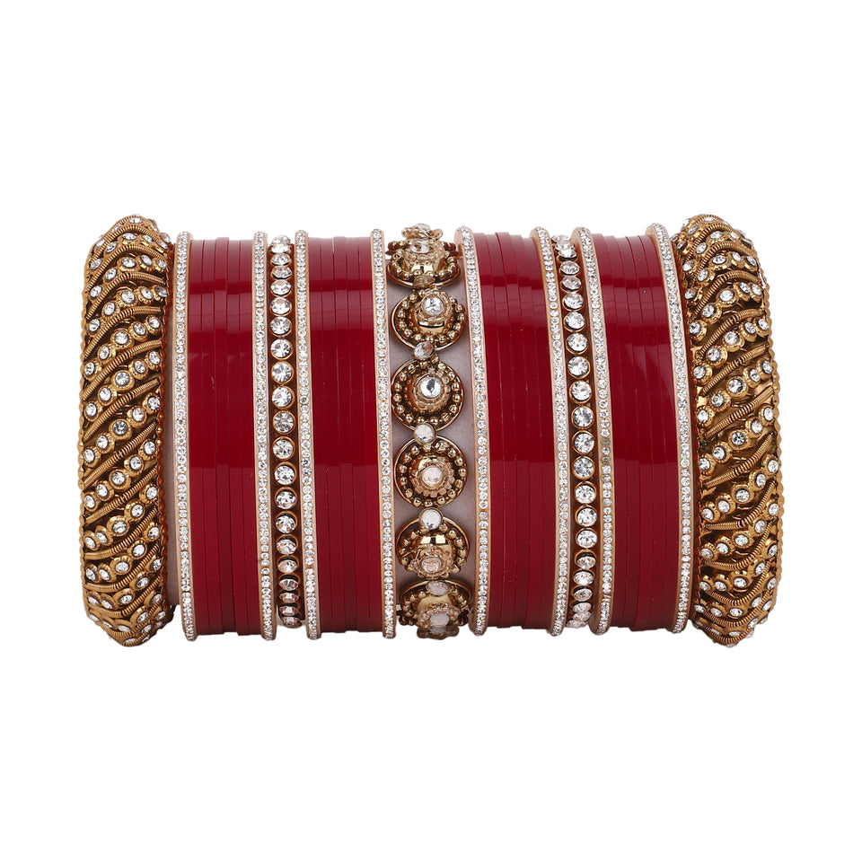 Traditional Bridal Chura with Pacheli Kada by Leshya (plus size)