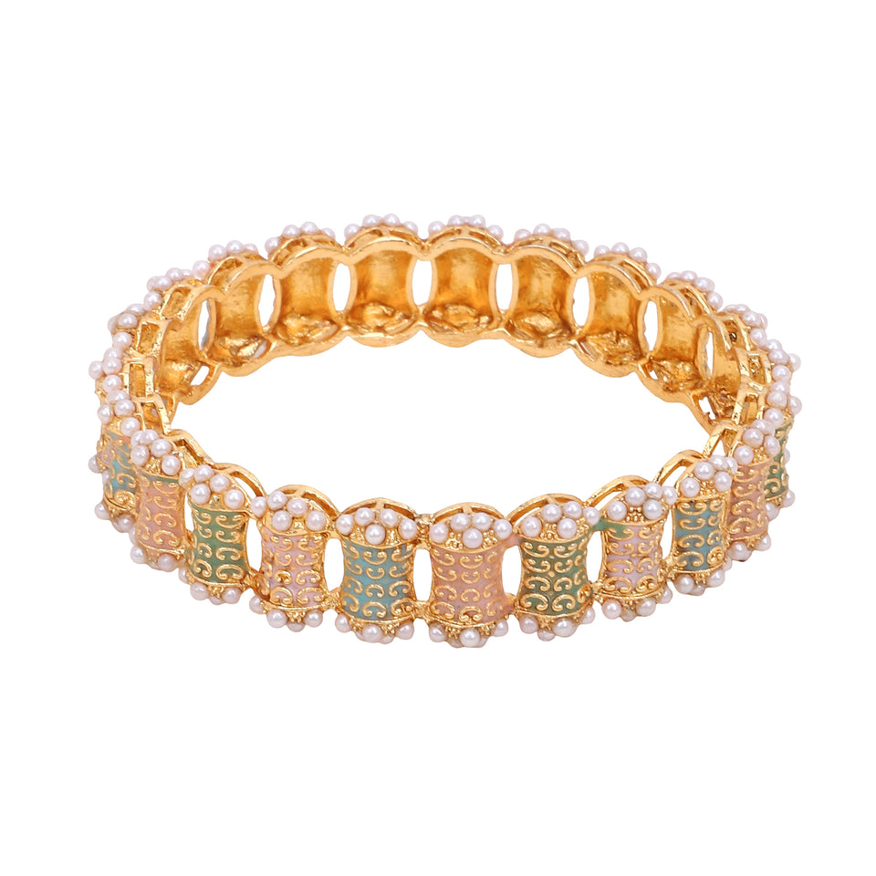Dailywear Set of 2 Pastel Meenakari Bracelets by Leshya