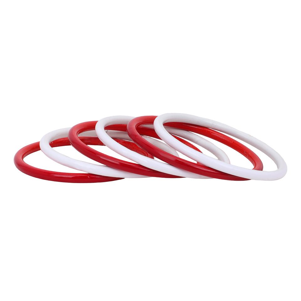 Set of 6 Multicoloured Handpainted Bracelets by Leshya