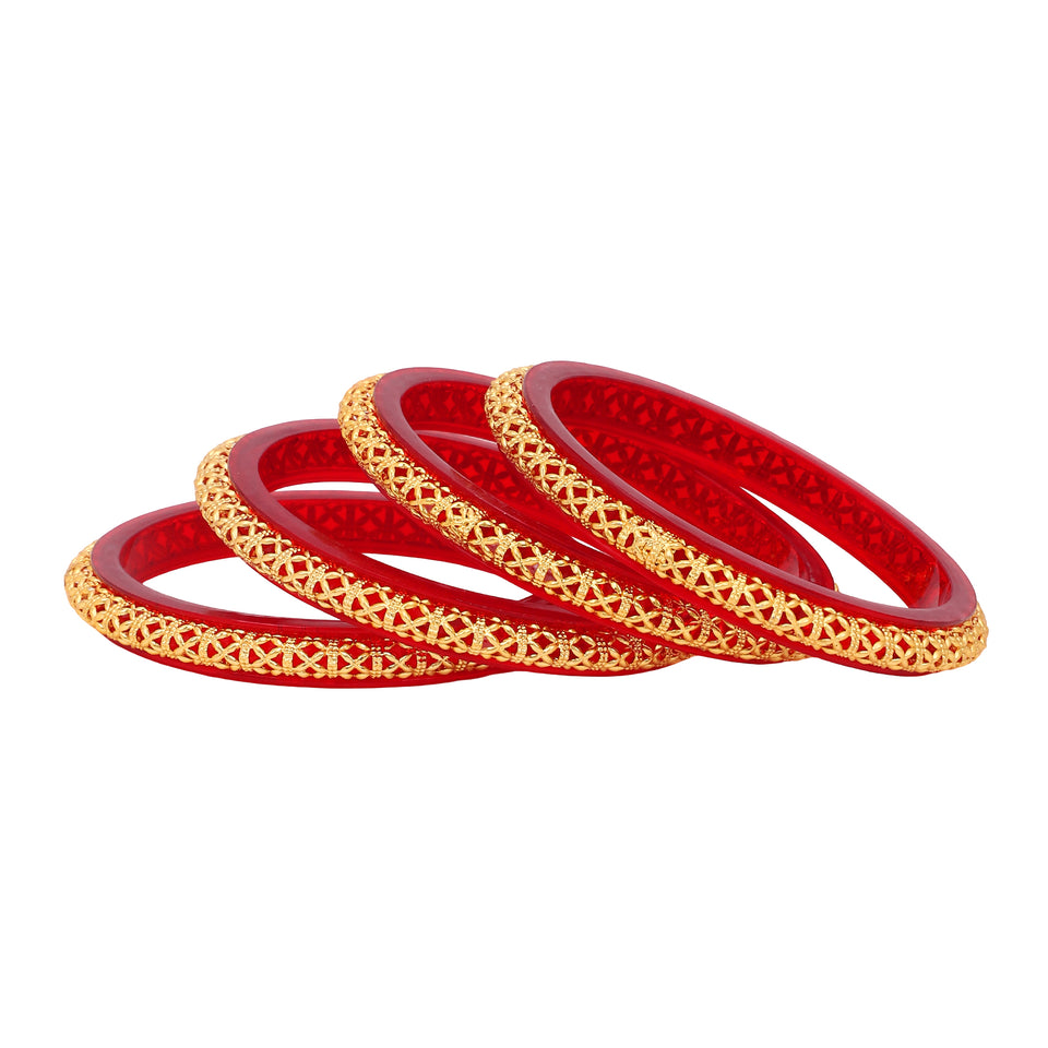 Set of 4 Golden Dailywear Bracelets by Leshya
