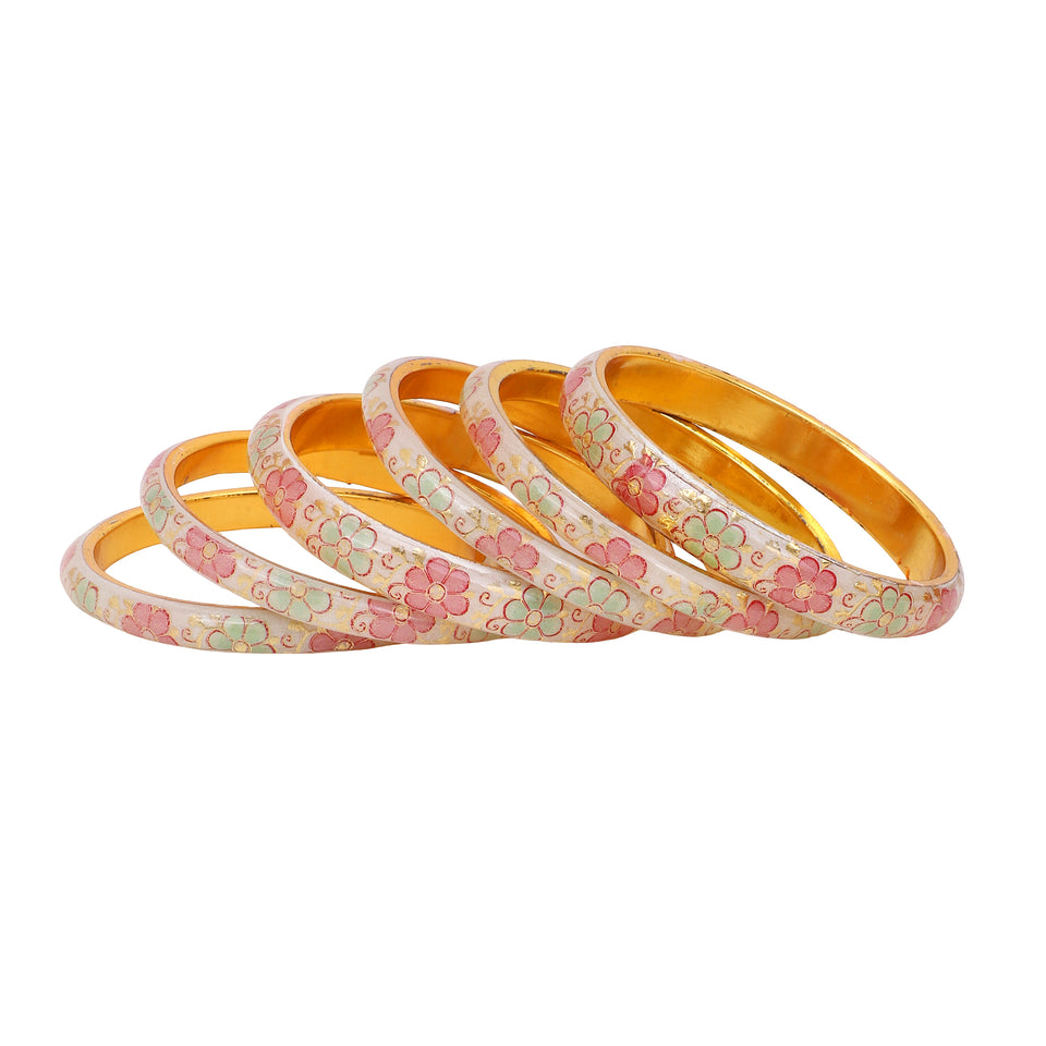 Set of 6 Pink Pista Bracelets by Leshya