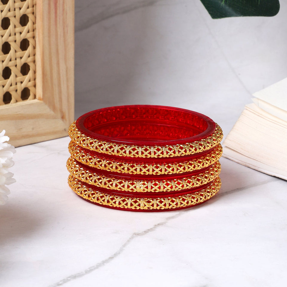 Set of 4 Golden Dailywear Bracelets by Leshya
