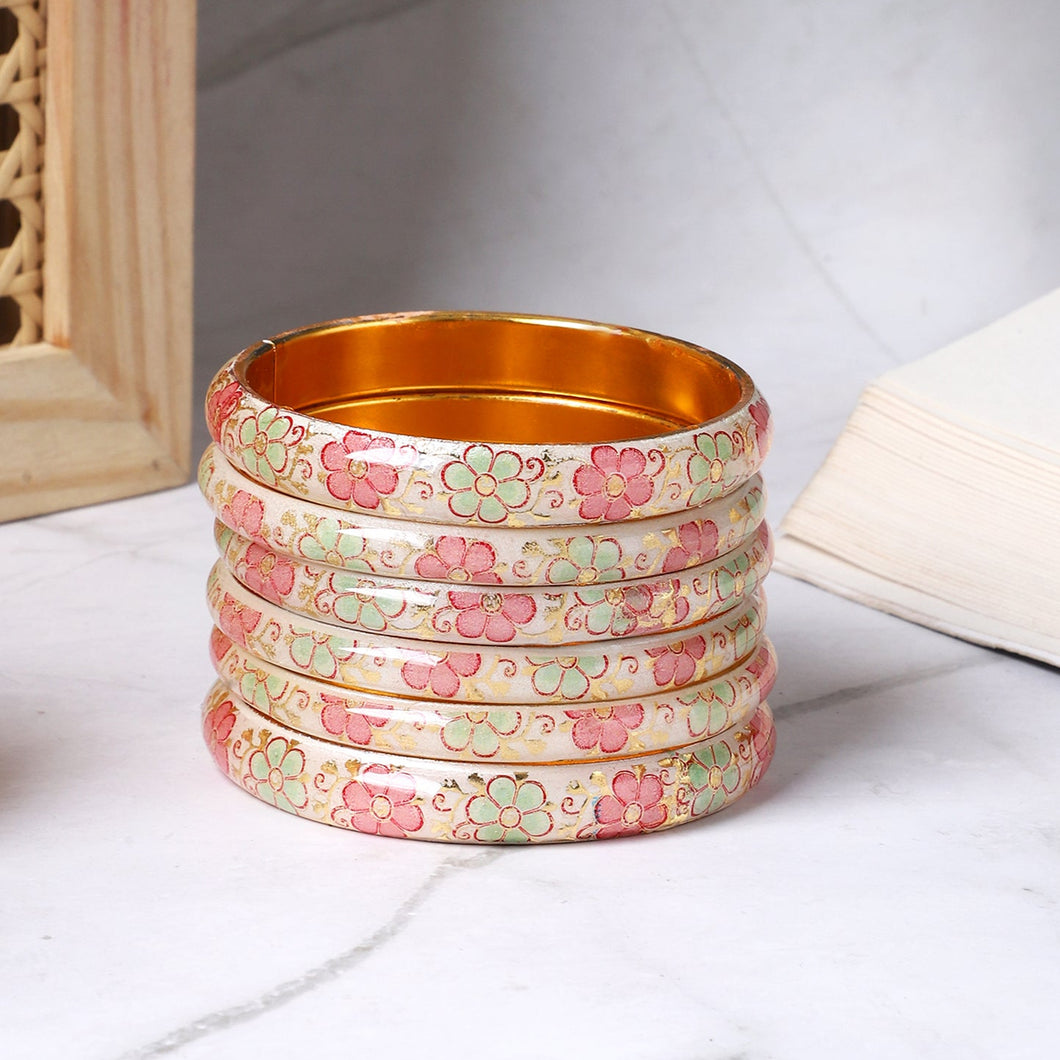 Set of 6 Pink Pista Bracelets by Leshya