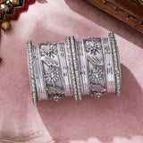 Silver Bridal Bangle set by Leshya