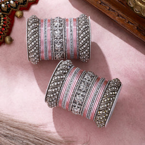 Silver Pacheli Bangle set by Leshya