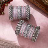 Silver Pacheli Bangle set by Leshya