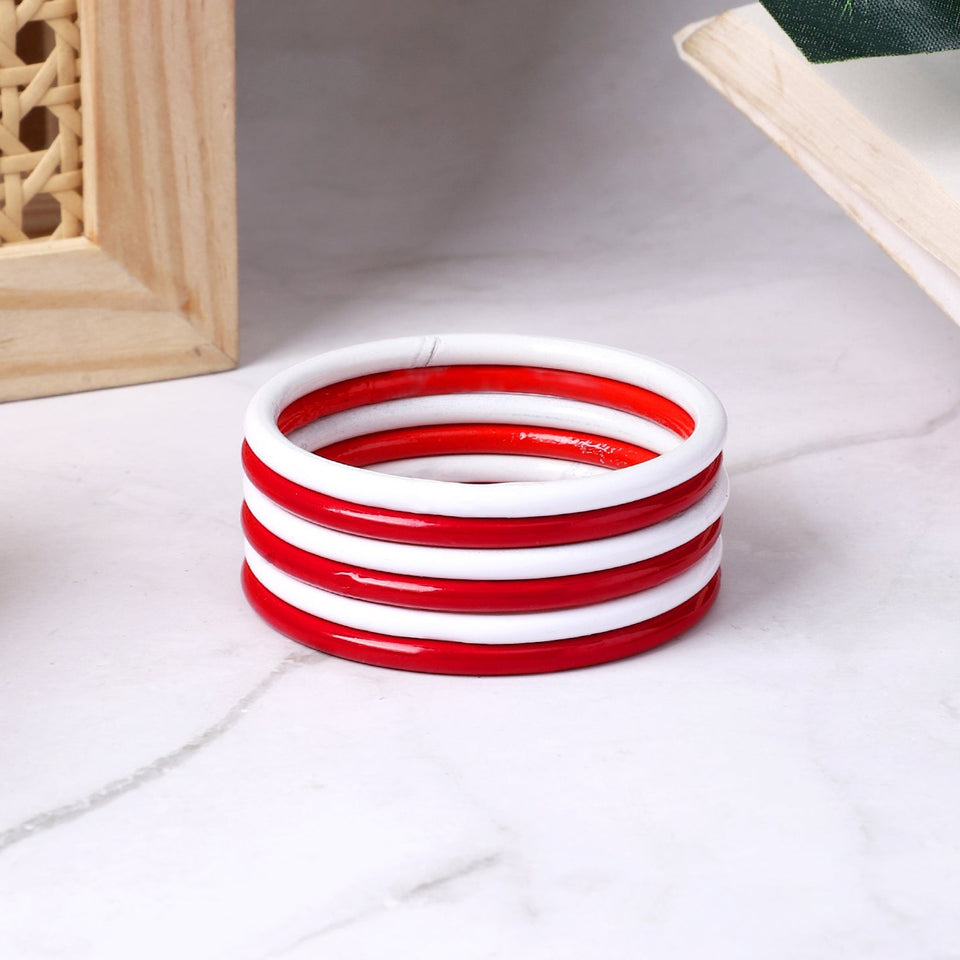 Set of 6 Multicoloured Handpainted Bracelets by Leshya