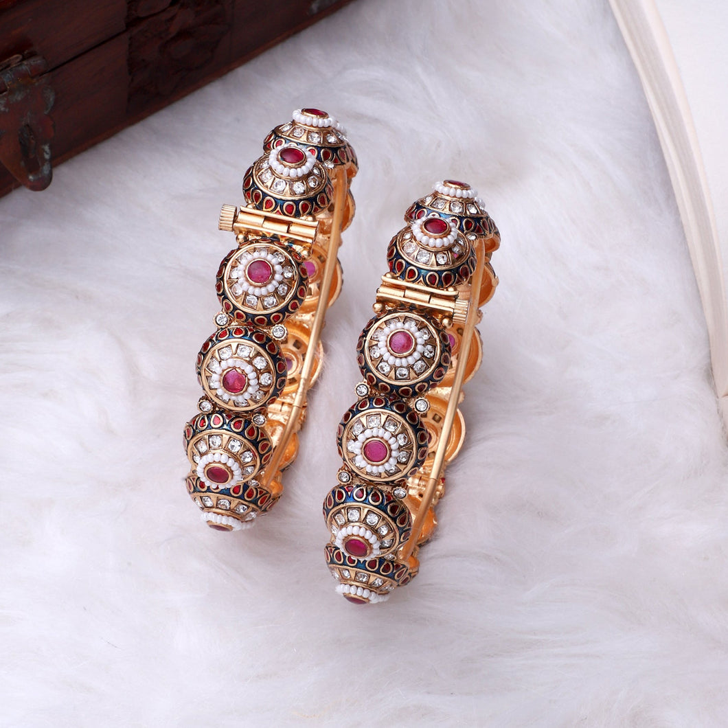 Fancy Meenakari Bracelet for Dailywear by Leshya