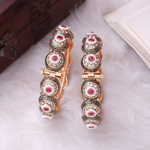 Fancy Meenakari Bracelet for Dailywear by Leshya