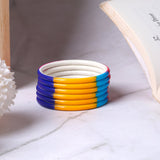 Set of 6 Multicoloured Handpainted Bracelets by Leshya