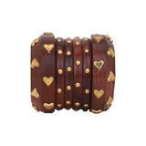 Modern Wooden Bangle Stack by Leshya