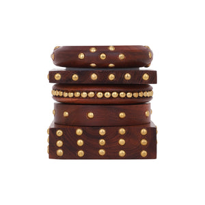 Modern Wooden Bangle Stack by Leshya