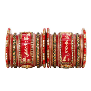 Traditional Rajasthani Bridal Chura in Gold Bead Work by Leshya