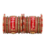Traditional Rajasthani Bridal Chura in Gold Bead Work by Leshya