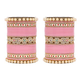 Bridal Chura with Pastel Colours and Pastel Kada