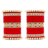 Bridal Chura with Pastel Colours and Pastel Kada