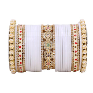 Bridal Chura with Pastel Colours and Pastel Kada