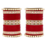 Bridal Chura with Pastel Colours and Pastel Kada