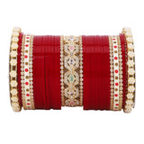 Bridal Chura with Pastel Colours and Pastel Kada