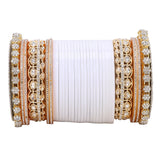 Bridal Chura with Rich Colours and Stone Pacheli Kada