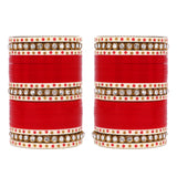 Traditional Bridal Chura with Stone Kada by Leshya
