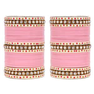 Traditional Bridal Chura with Stone Kada by Leshya