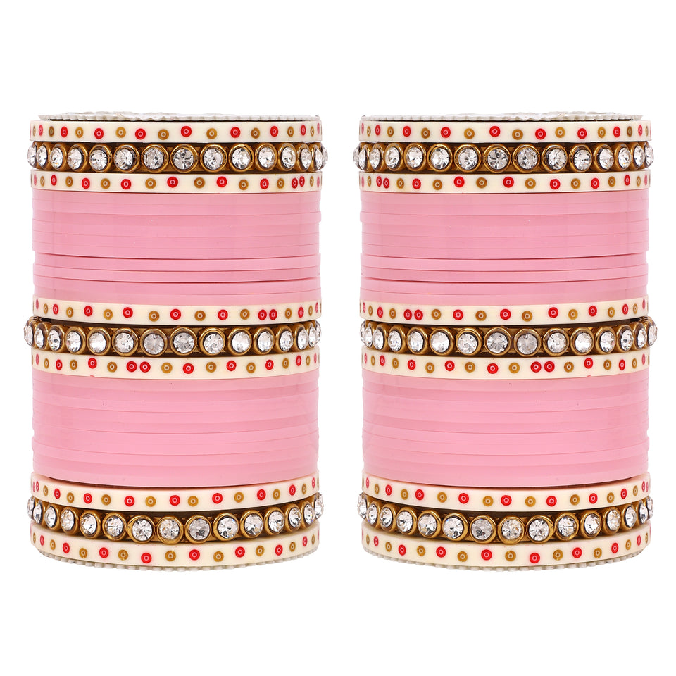 Traditional Bridal Chura with Stone Kada by Leshya