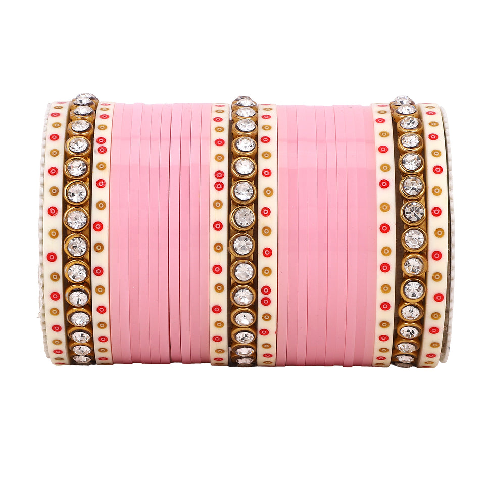 Traditional Bridal Chura with Stone Kada by Leshya