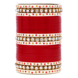 Traditional Bridal Chura with Stone Kada by Leshya