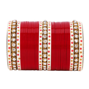 Traditional Bridal Chura with Stone Kada by Leshya
