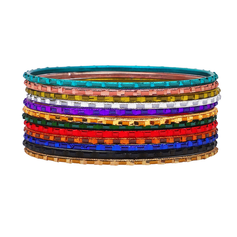 Modern Tribal Bangle Stack by Leshya