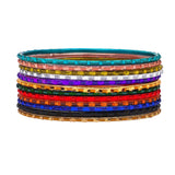 Modern Tribal Bangle Stack by Leshya