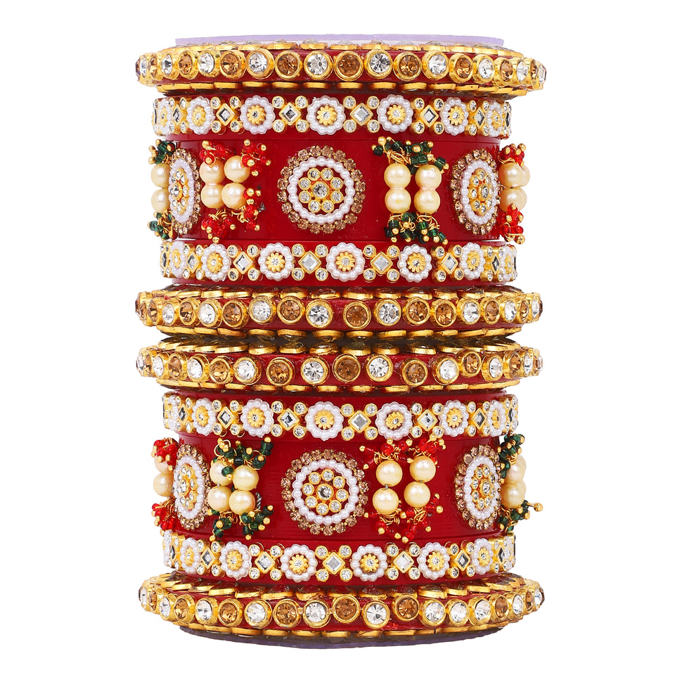 Rajwadi Chura with Pearl kada by Leshya