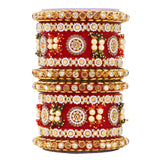 Rajwadi Chura with Pearl kada by Leshya