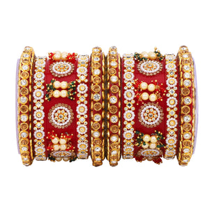 Rajwadi Chura with Pearl kada by Leshya