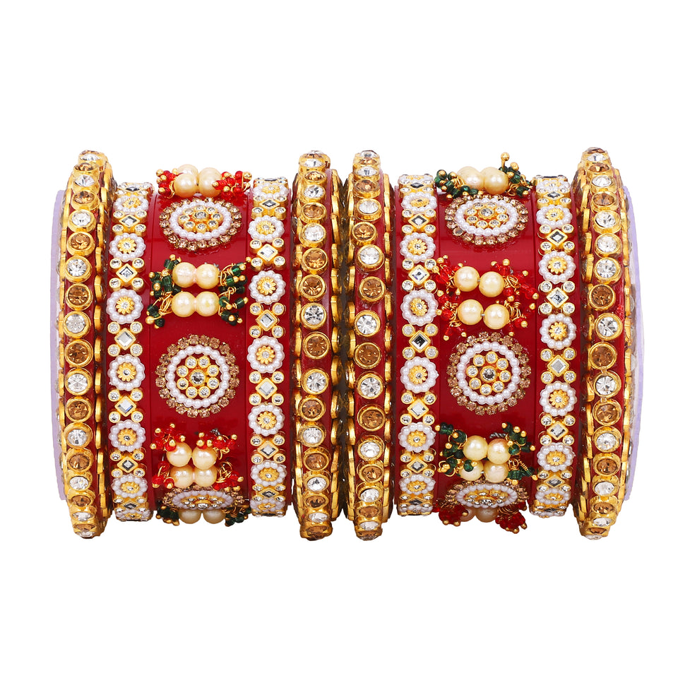 Rajwadi Chura with Pearl kada by Leshya