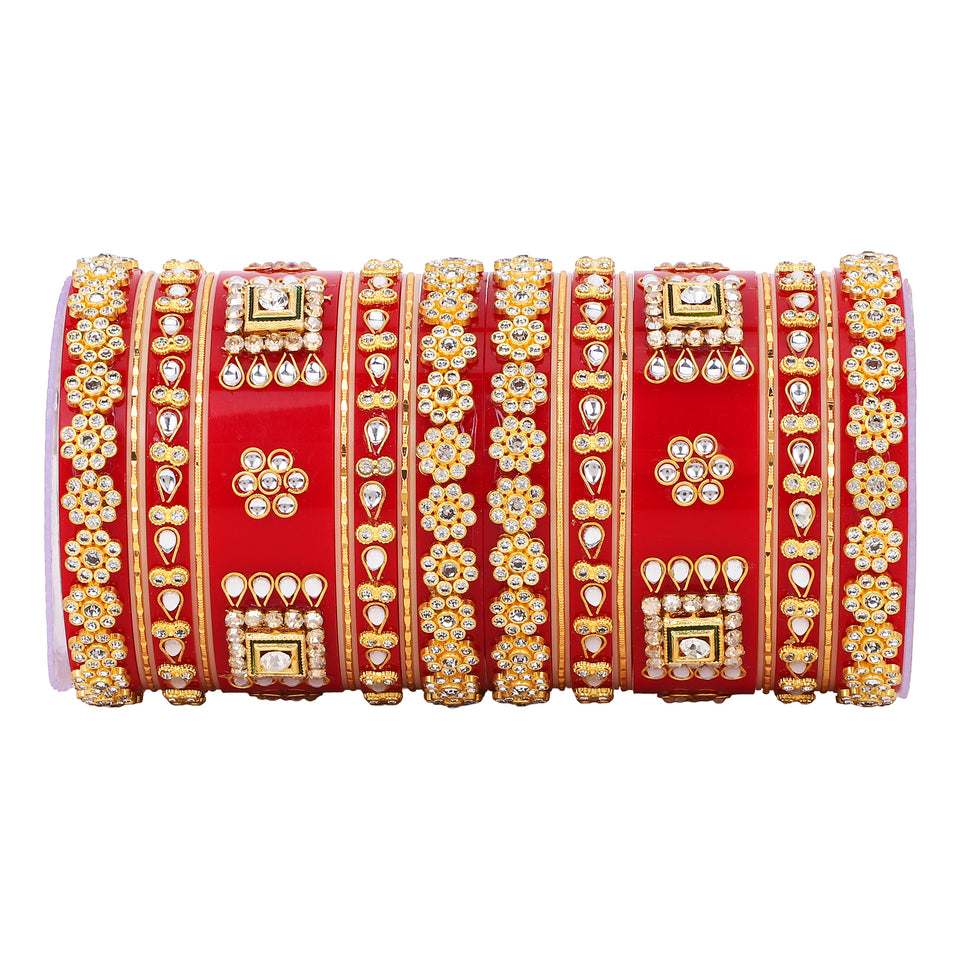 Rajwadi Chura with Pearl kada by Leshya