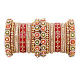 Traditional Rajasthani Bridal Chura with pacheli kada by Leshya